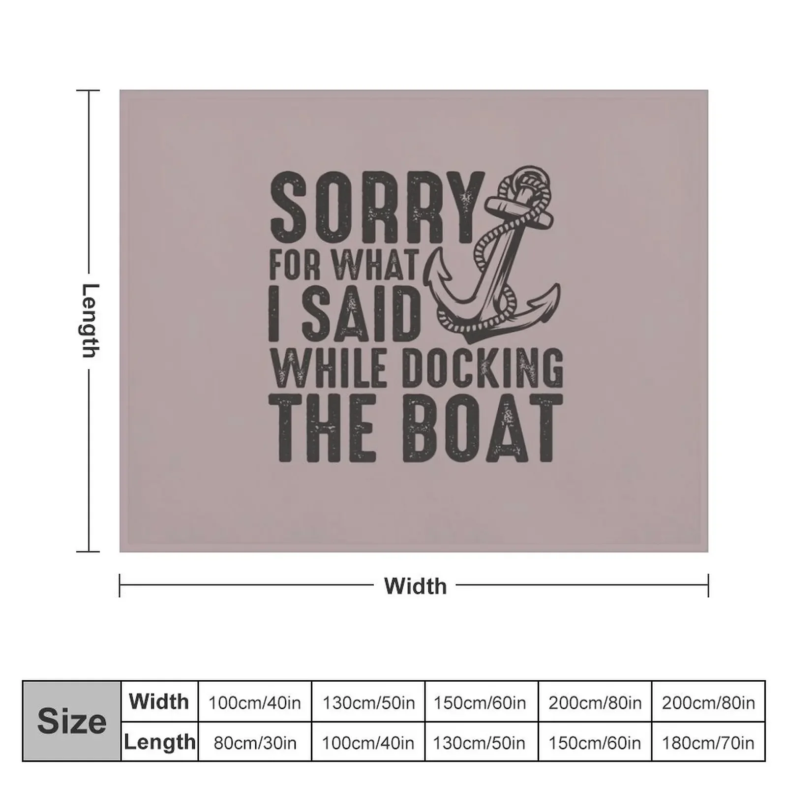 Sorry for what I said while docking the boat funny sailing quote Throw Blanket Bed covers Thins Blankets