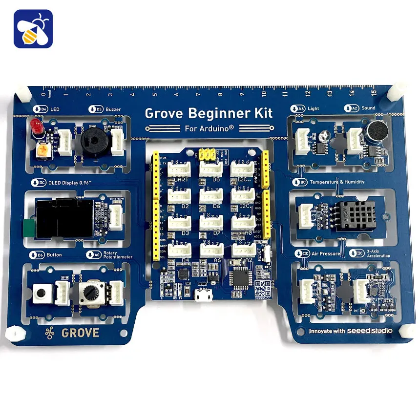 Imagem -02 - Kit de Aprendizagem para Arduino Kit de Aprendizagem Inicial Kit de Puzzle Tudo em um Programação Steam Kit Educativo com 10 Sensores e 12 Projetos