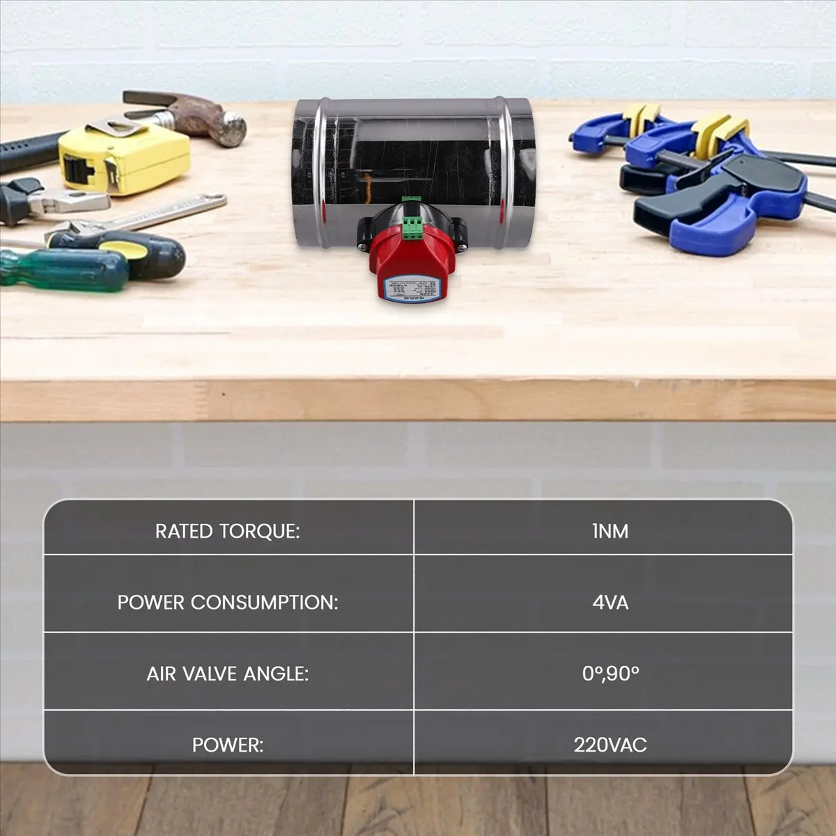 

Изысканный электрический заслонка воздуховода из нержавеющей стали 125 мм, воздуховоды HVAC, моторизованный воздуховод, привод привода AC220V