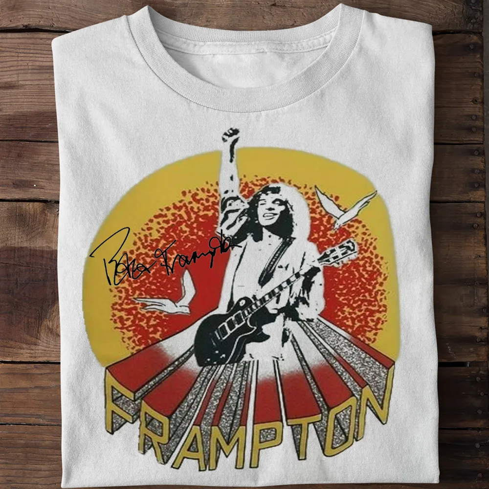 Peter Frampton Singer Gift For Fan White Shirt S-345XL High Quality 100%Cotton Short Sleeve