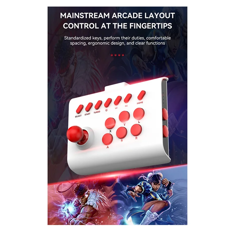 Y19A Console di gioco arcade wireless + adattatore 2.4G Controller joystick Bluetooth per Nintendo Switch PS4 PS3 PC telefono cellulare durevole