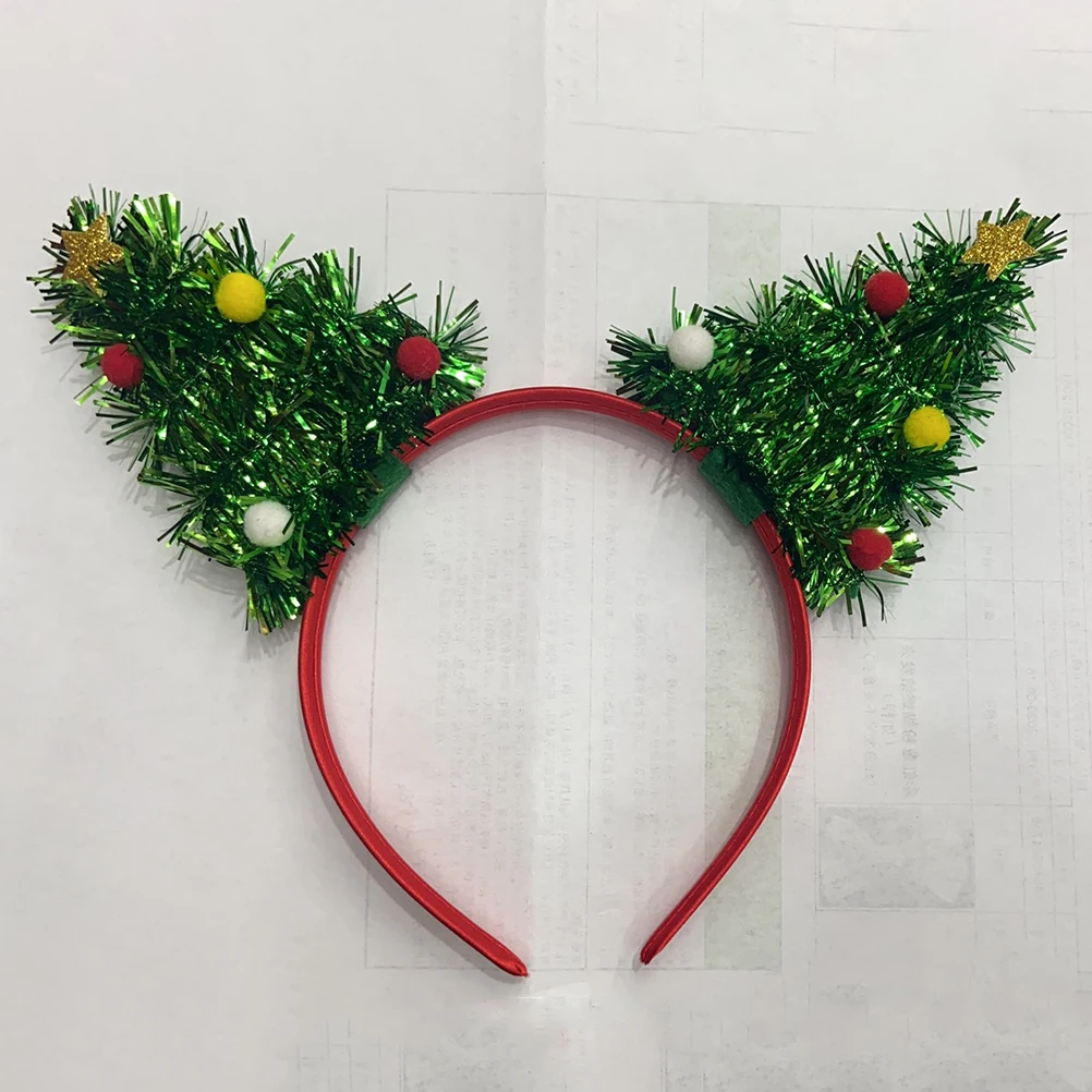

1Pc Fun Christmas Tree Hair Accessories Lovely Headband Exquisite Headdress for Friends Photoshoots