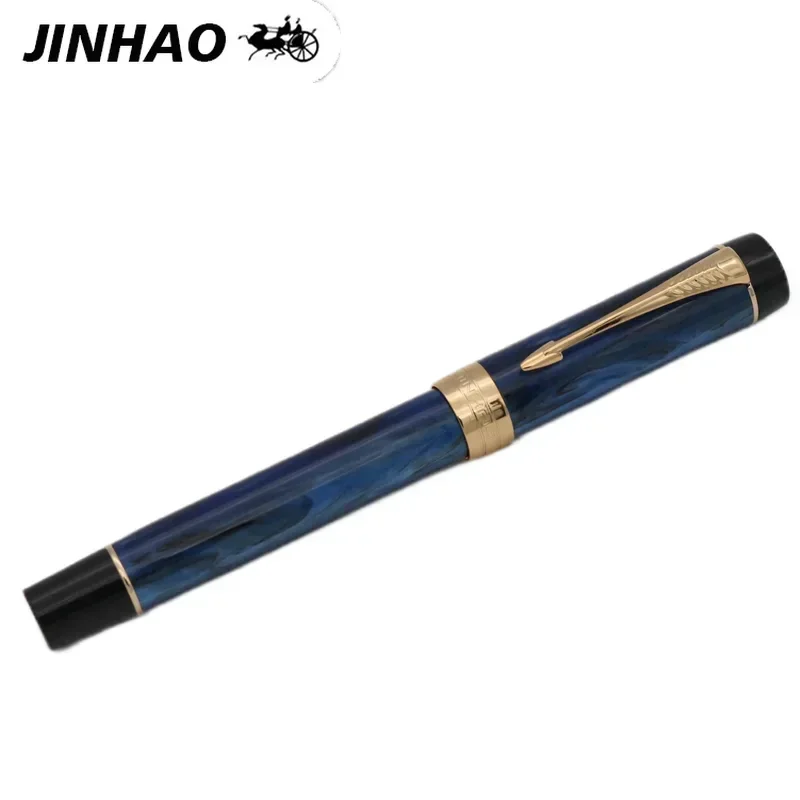 Pióro wieczne Jinhao 100 Century Galaxy Blue z długą, ostrzową końcówką typu Long Knife Blade, do kaligrafii biznesowej, pisania, do biura, szkoły. — zdjęcie produktu 4