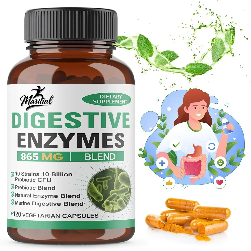 Digestive Enzymes + Probiotics + Prebiotics,promote Gut Health,support Digestive System Health,suitable For Both Men And Women