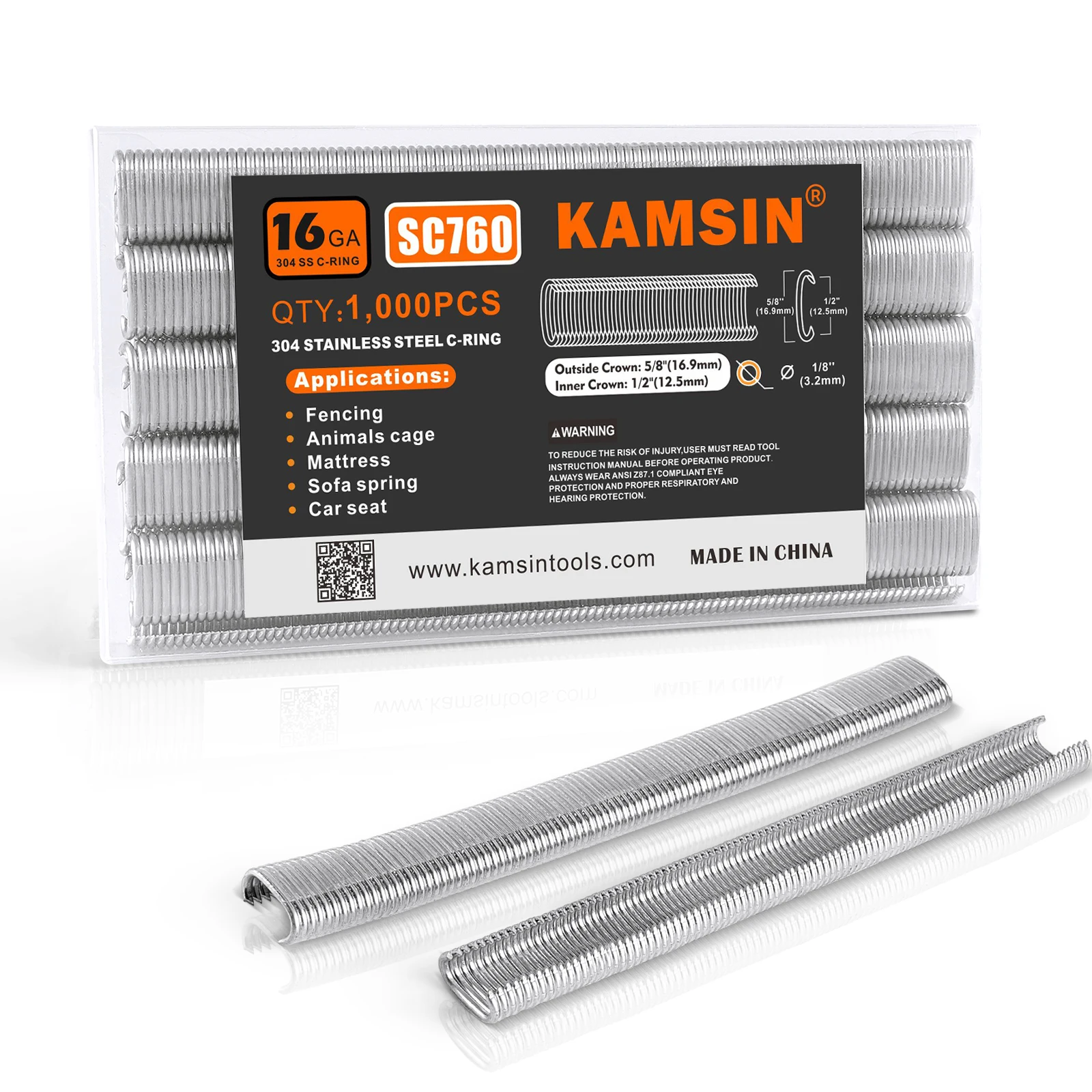 KAMSIN SC760 Galvanized/304SS 16Gauge 1/2
