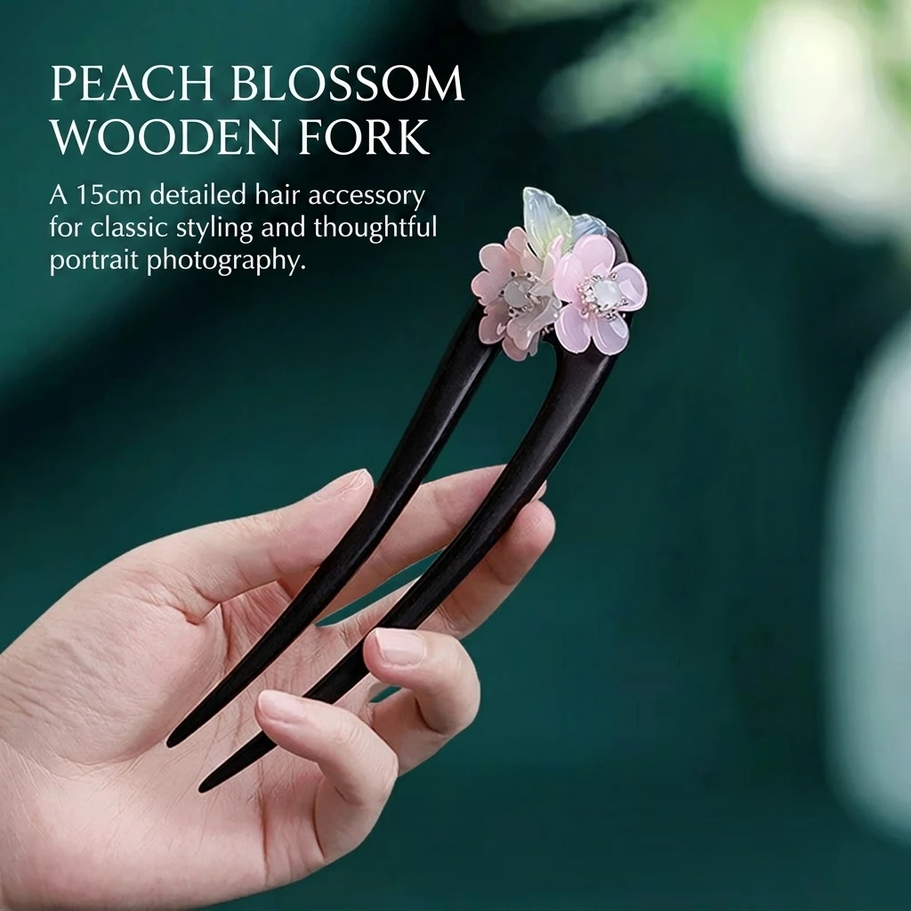 U Shaped Hair Sticks Forks Retro Chinese Style Hairpins Elegant Flower Designs Women Girls Ponytail Holder Updo Hair Jewelry