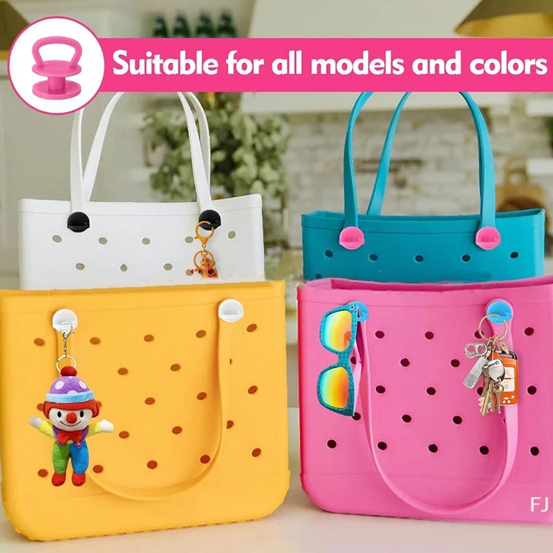 [YU]4 PCS Reusable Strap Replacement Buttons for Bogg Bag , Removable Handle Keychain Accessories