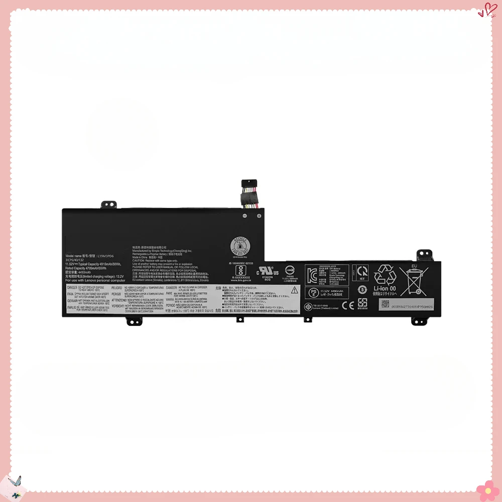 Laptop Battery L19M3PD6 for Lenovo IdeaPad Flex 5 15 14 AMD L19C3PD6 L19L3PD6 L19D3PD6 SB10X49076 SB10X49078 11.52V 56Wh