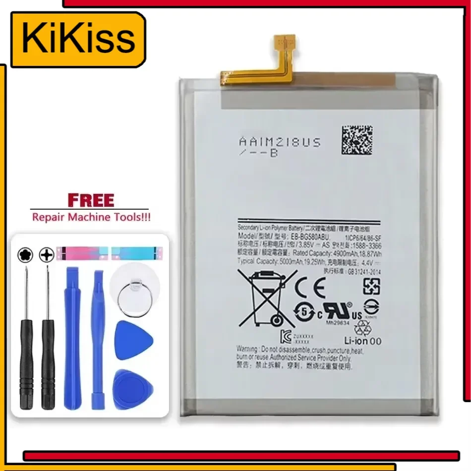 Battery For Samsung Galaxy M20 M30 SM-M205F EB-BG580ABU 5000mAh Mobile Phone Batteries