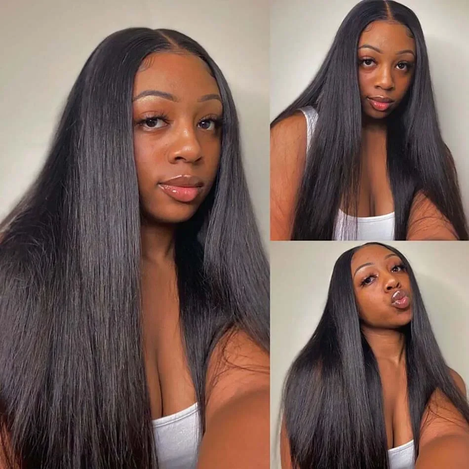 

Wear Go Glueless Wig 28 30 Inch Straight 4x4 Lace Frontal Wig Human Hair Pre plucked Transparent Lace Closure Wigs for Women