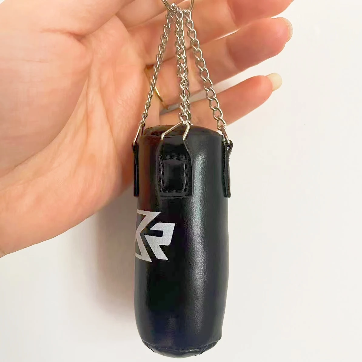 Mini Boxing Sandbag Keychain Red Black Lanyard Lariat Strap Clasp Hooks Mobile Set Keyring Pendant Key Ring Birthday Gift