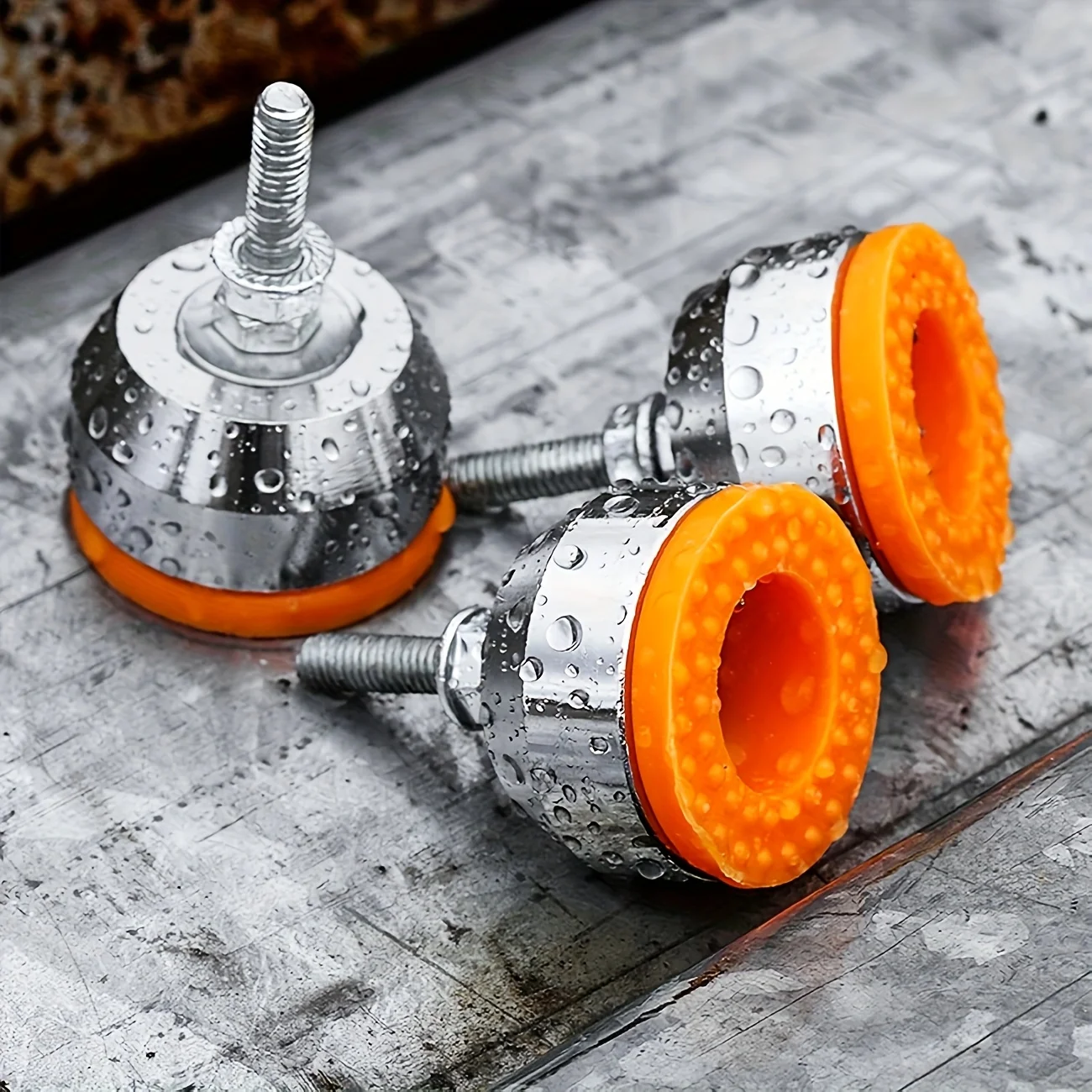 [4 قطع من أقدام التسوية شديدة التحمل] 4 قطع أقدام تسوية قابلة للتعديل شديدة التحمل |   وسادات قاعدة من الفولاذ المقاوم للصدأ صامتة غير قابلة للانزلاق M6