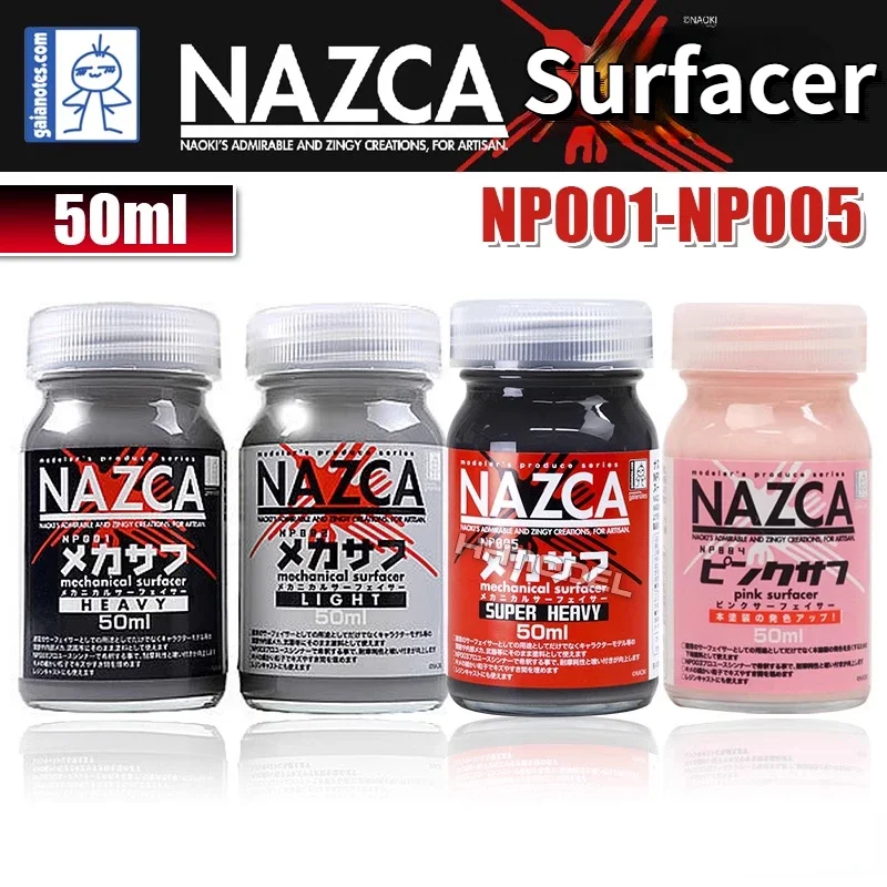 GAIA-pintura de Surfacer mecánico de NP001-005, pintura estructural interna de NAZCA, imprimación para modelo de Hobby para colorear, bricolaje, 50ml