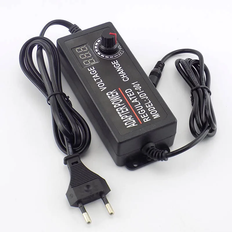 1/2/5pcs Adjustable  AC 100-220V to DC 3-12V 5A Power Adapter Camera Power Supply for Led Strip Light Display Screen Charger B5