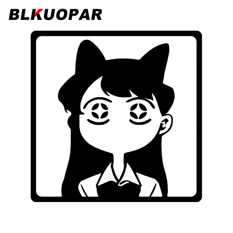 BLKUOPAR For Komi Shoko Car Stickers Car Accessories Vinyl Decal Die-cut Personality Creative Waterproof Refrigerator Decoration