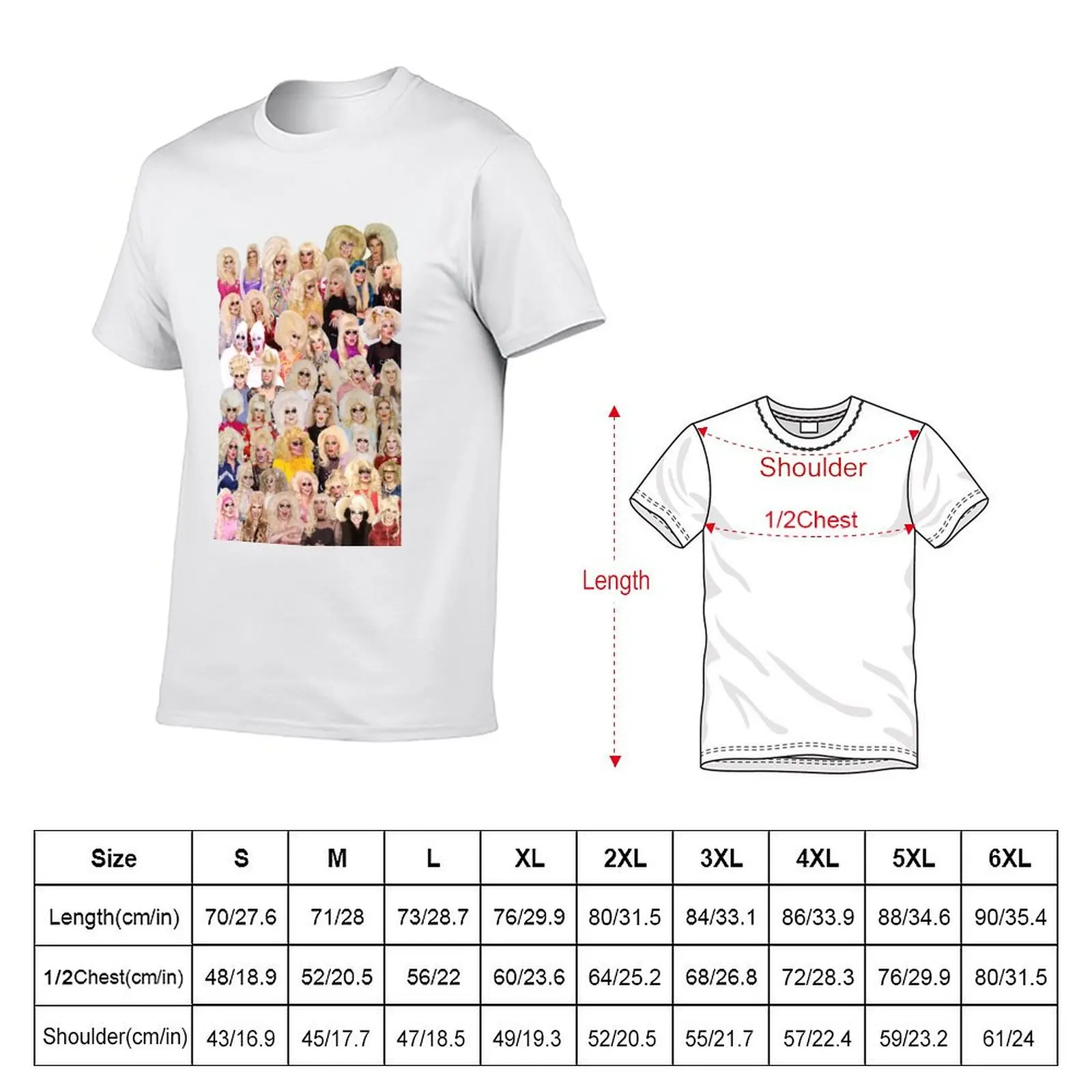 unhhhh trixie katya collage drag T-Shirt Holiday Party T-Shirt for Men