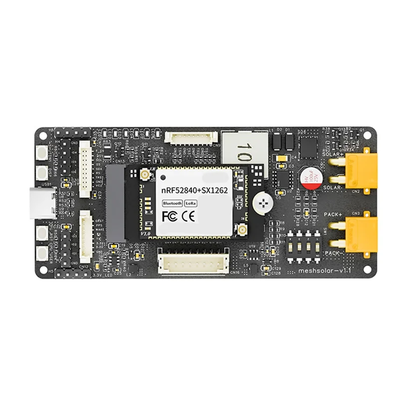 

Meshsolar BMS Board 1-4 Cells 18-24V For Meshtastic Solar DC/MPPT USB PD3.0 Charging 10Km BLE Lora NRF52480 Li-