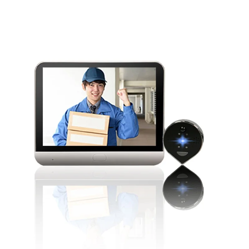 ED-500P 4.3 "Tuya 多機能のぞき穴インテリジェントビジュアルビデオドアベルドア電話アラームセキュリティカムワイヤレスコールインターホン