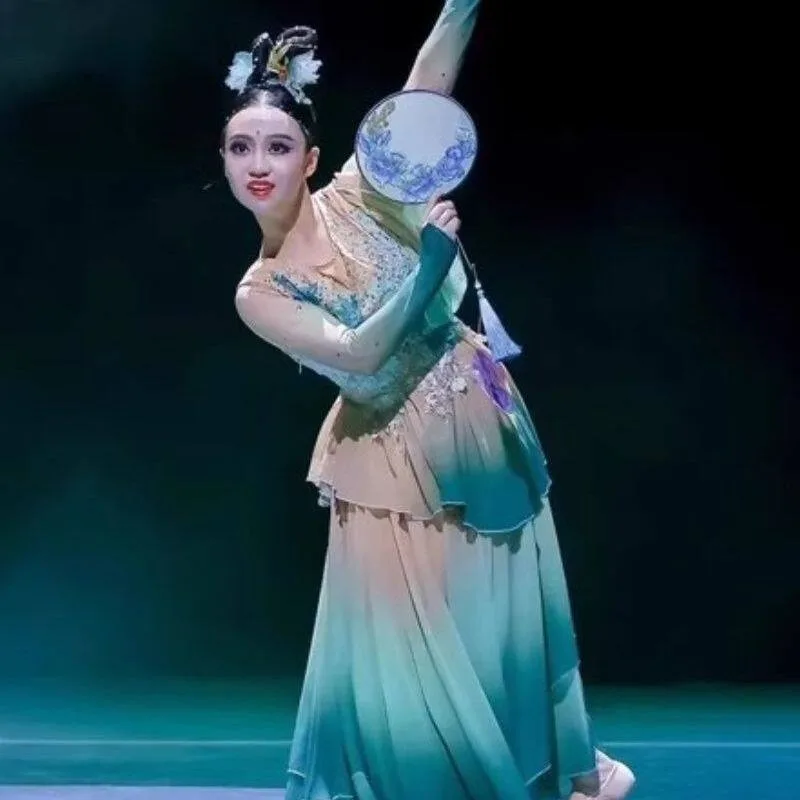 Classical dance costumes female elegant Chinese style new dance costumes fairy art test big swing skirt