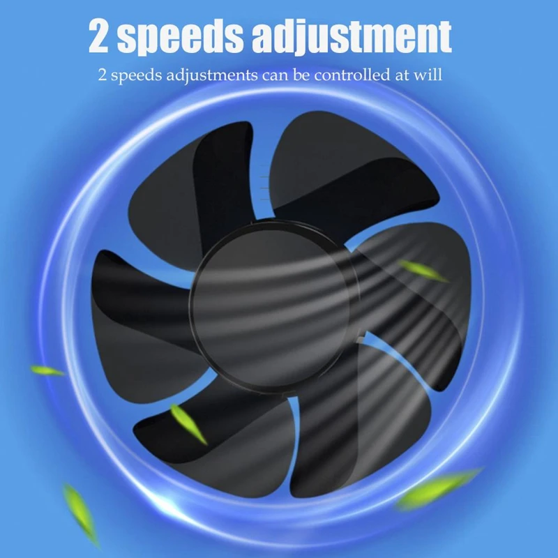 360 Degree Rotatable Car Fan 12V DC Fan 2 Speed Dual Head Car Fans Cooler With 2 USB Output Port For Truck,Auto,Off-Road