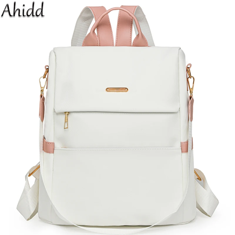 

Fashion Backpack for Women Waterproof Nylon Daypack Ladies Shoulder Bag Large Capacity School Bag Lightweight Travel Rucksack