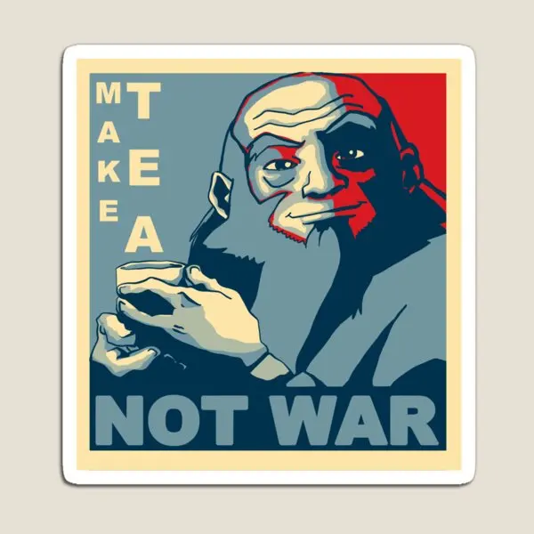 

Магнитные наклейки Iroh Make Tea Not War, декоративный держатель, милый для детской игрушки, цветной магнитный холодильник для детей