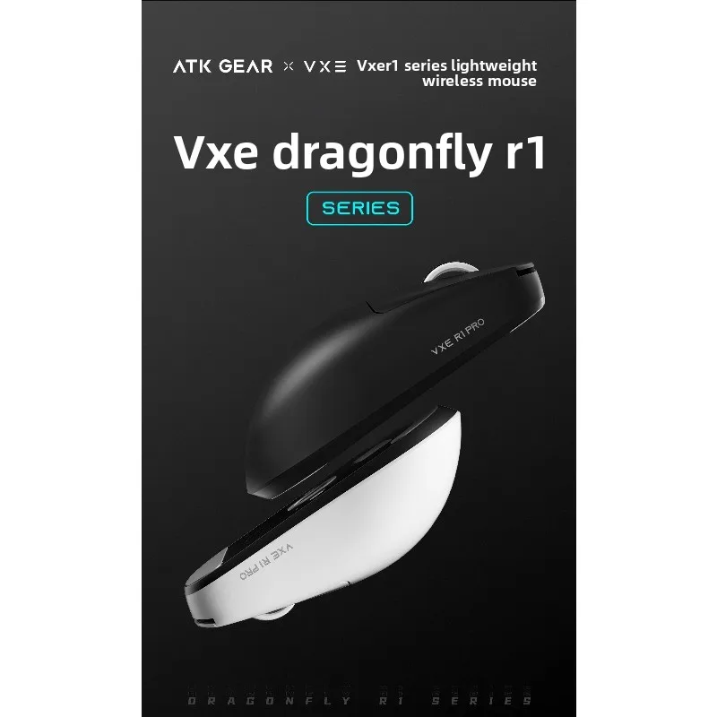 VXE R1 Pro MAX Dragonfly R1 Bluetooth Gaming Mouse PAW3395 2.4G Wireless E-sports Mice Rechargeable Lightweight Ergonomic