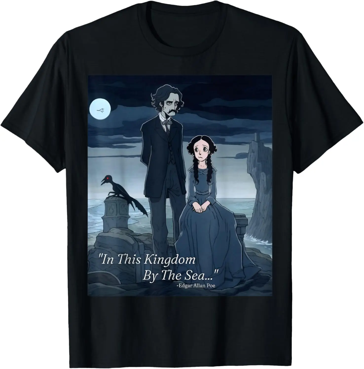 Edgar Allan Poe and Annabel Lee Gothic Aesthetic T-Shirt