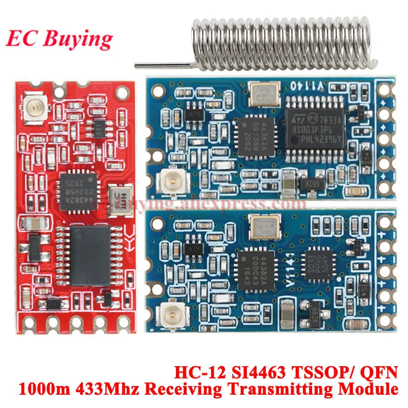 10Pcs/1pc HC-12 SI4463 433Mhz Wifi Wireless Serial Port Module HC12 1KM 1000m 433 MHz Receiving Transmitting Board TSSOP/QFN