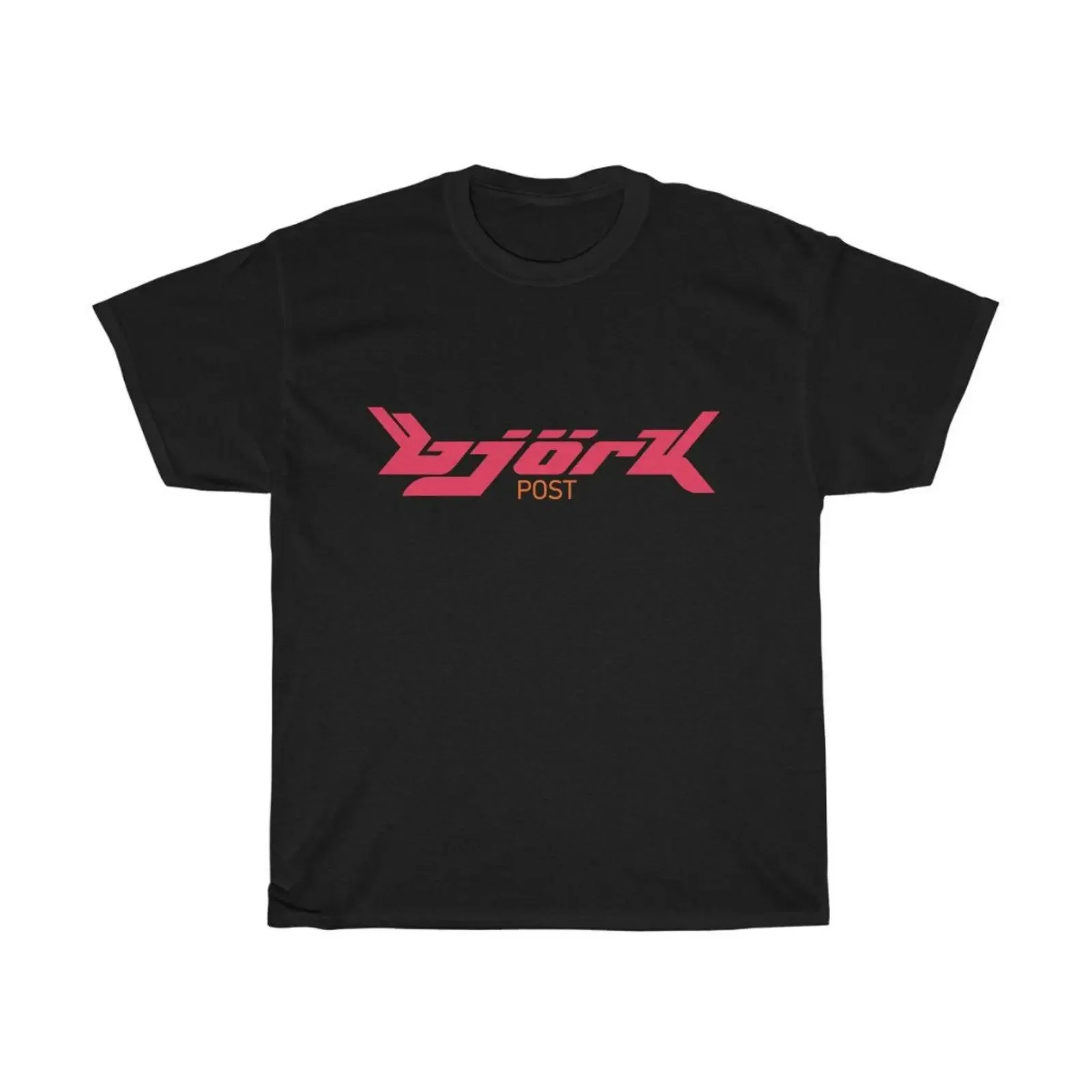 Bjork Post Vintage Logo T Shirt Pink Orange vintage Washed streetwear Comfortable Versatile Slightly Top For Everyday Wear