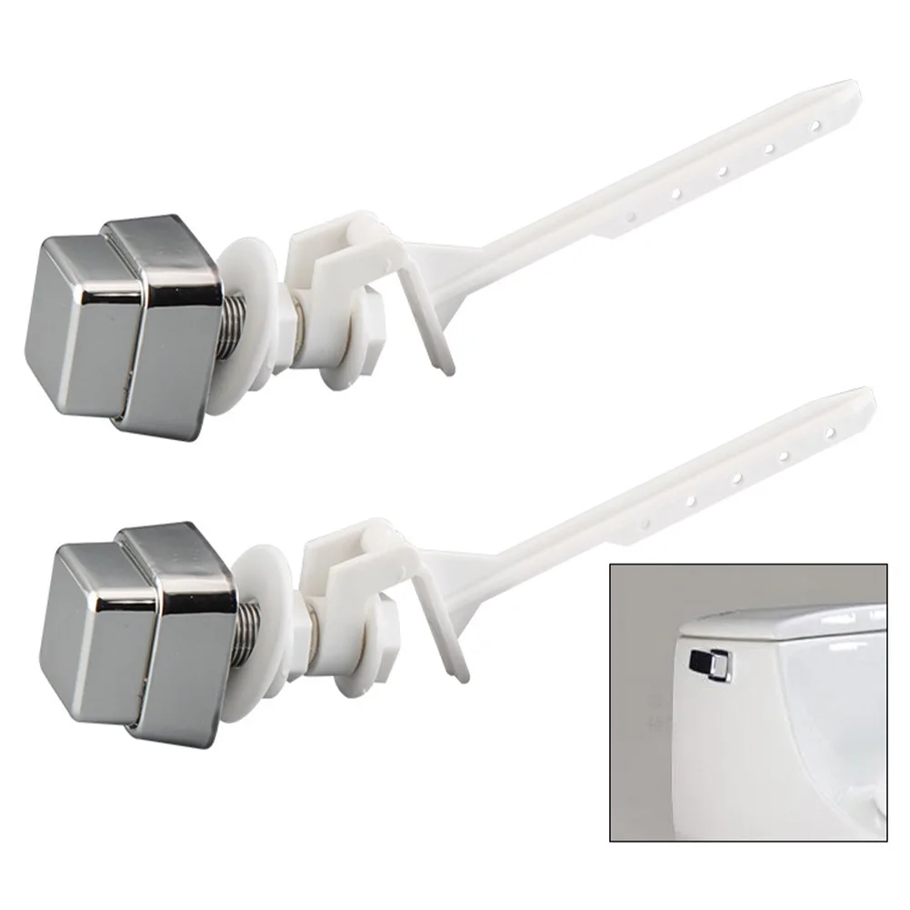 

2Pcs Push Button Toilet Flush Kit Side Mount Water Tank Trip Lever Handle Toilet Seat Water Tank Valve Bathroom Parts