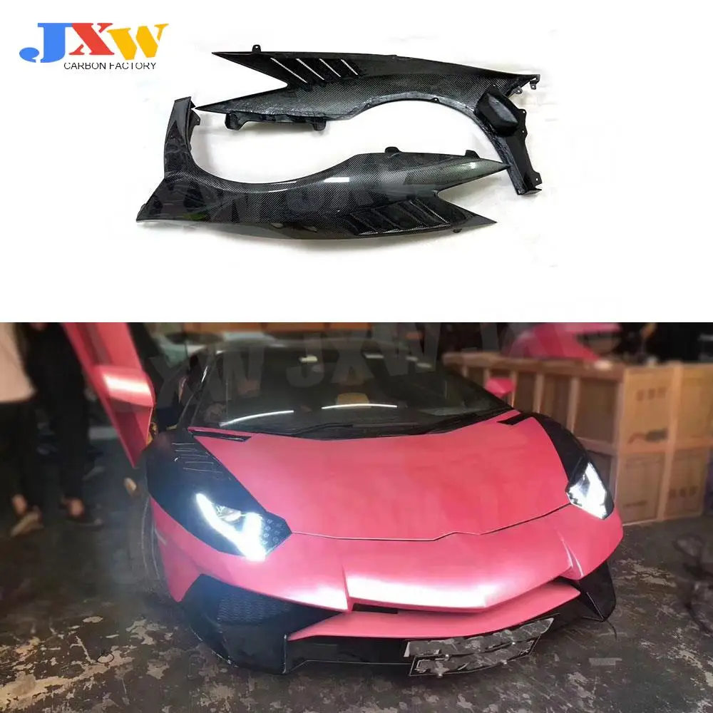 

Carbon fiber Front Lamp Cover Side Fender Trim Plate Spoiler case For Lamborghini LP700 LP720 LP750