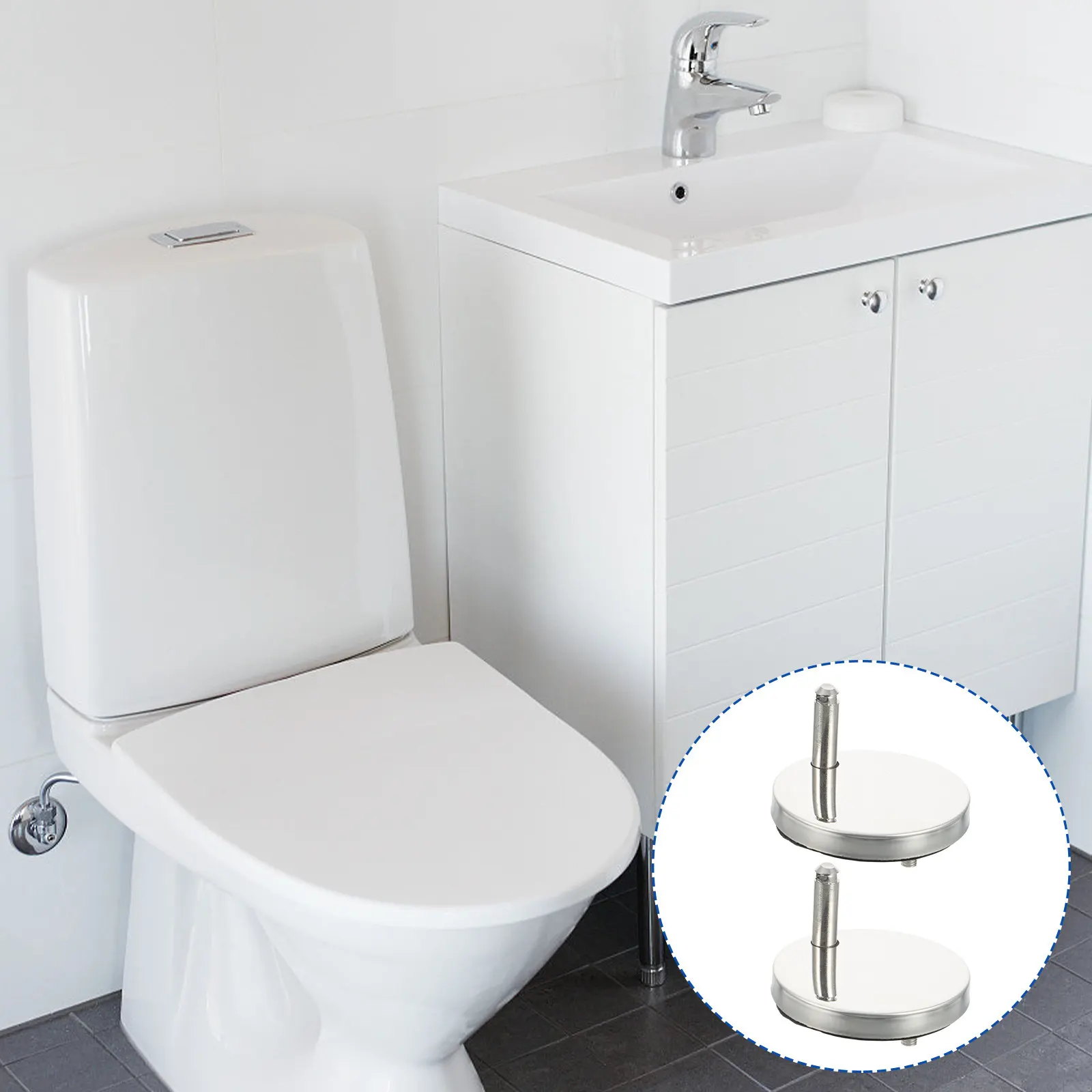 

4Pcs Toilet Seat Screw Set Robust Toilet Repair Screws Universal Fit Quick Release Hinge Fixings Quick Release Hinge Screw