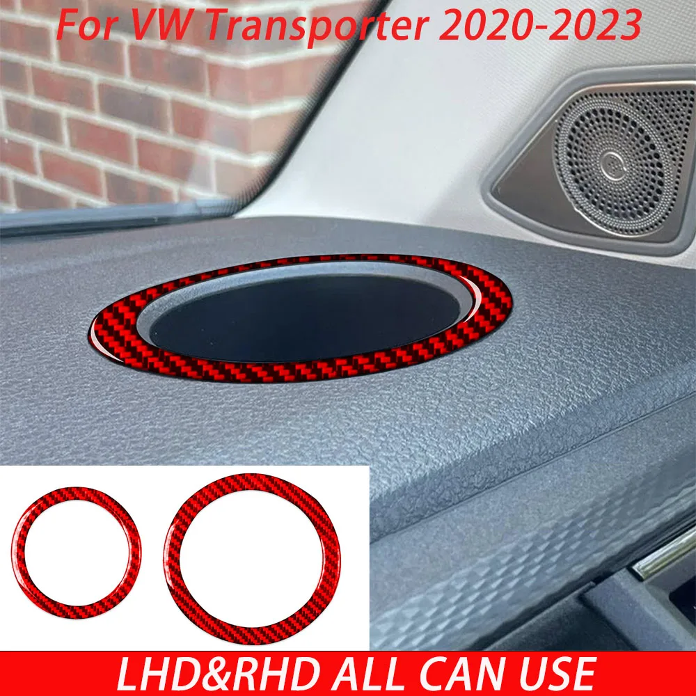 Black Carbon Fiber Sticker For VolkswagenTransporter 2020 2021 2022 2023 Defogging Vent Decoration Decal Gift for Car Lover