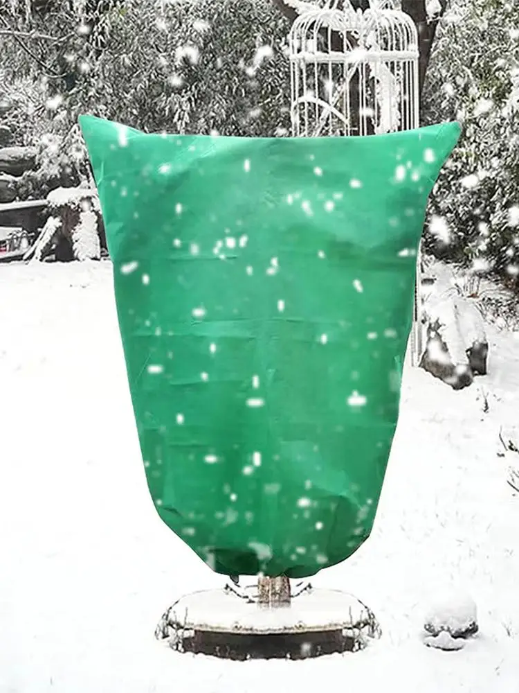 

Plant Freeze Protection Cover with Side Zipper Non-woven Fabric Adjustable Breathable Insect-proof Bag Gardening Supplies
