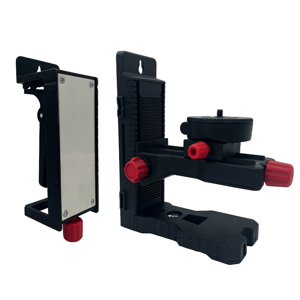 

Аксессуары для лазерного уровня DJ1200S: Мощный магнит, регулируемый на 360° кронштейн/адаптер для лазерного уровня с задним зажимом и адаптером 5/8''.