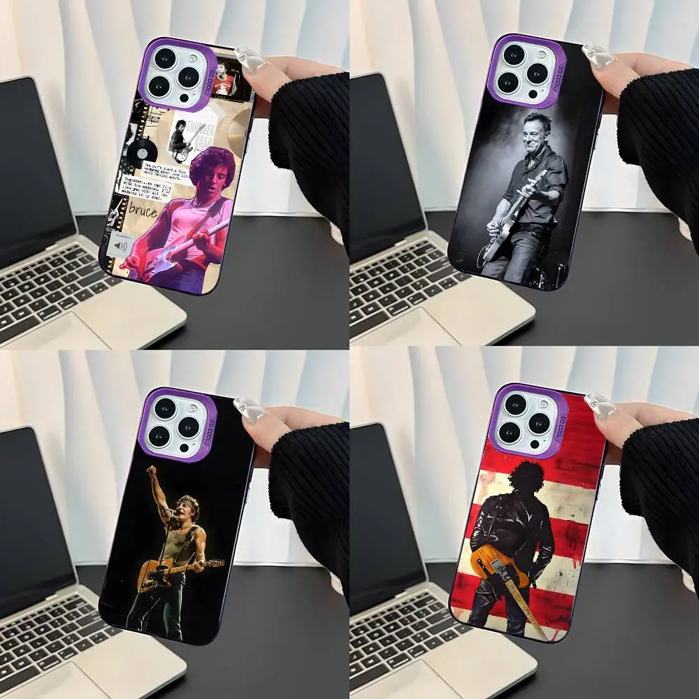 

Guitarist B-Bruce Springsteen For iPhone 17,16,15,14,13,12,11,Mini,Pro,E,SE4,XS,MAX Purple Candy Matte Cover