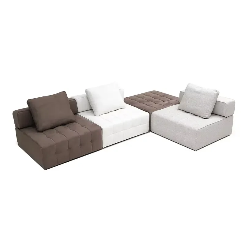 Pure Sponge Compressible square Sofa Tofu Block Combination Sofa Piedmont Frameless Box Sofa