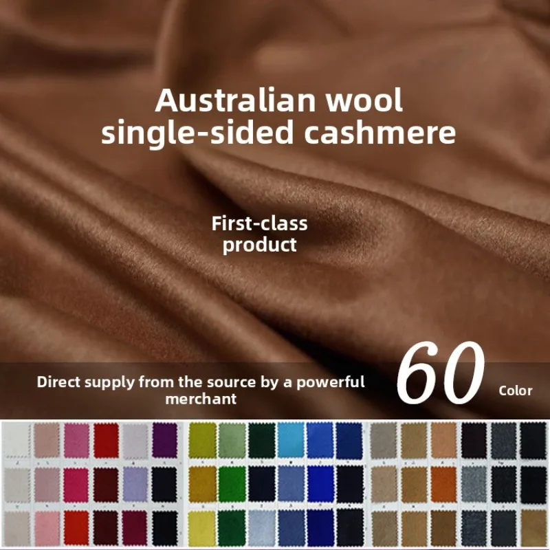 قماش كشمير من الصوف الأسترالي بالكامل عالي الجودة من جانب واحد معطف كشمير ناعم قصير قماش صوفي لكل متر أحمر وأسود #1