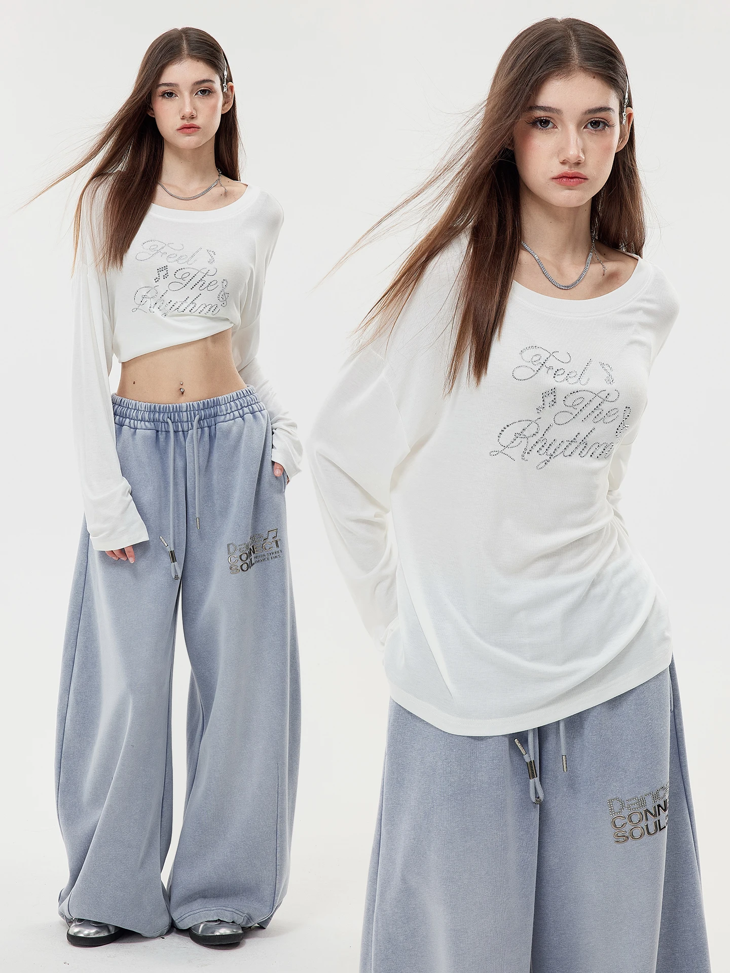 

Nova Street Повседневная футболка с длинным светом, женская свободная футболка на шнуровке с ромбовидным дизайном, шелковый топ для повседневного ношения и танцев