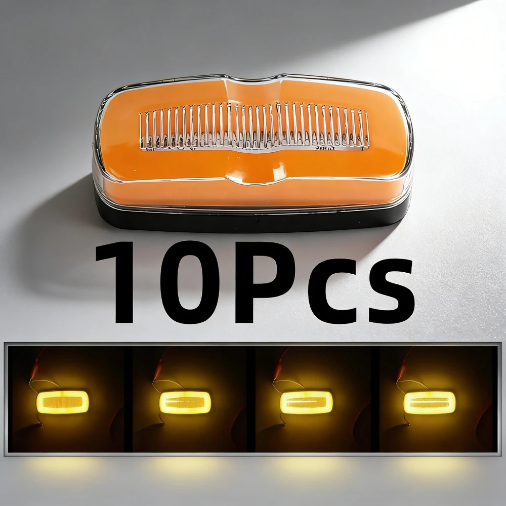 10Pcs Truck Sidelight 12V 24V LED Trailer Clearance Lights Express Van Cargo Car Side Marker Lights Dynamic Turn Signal