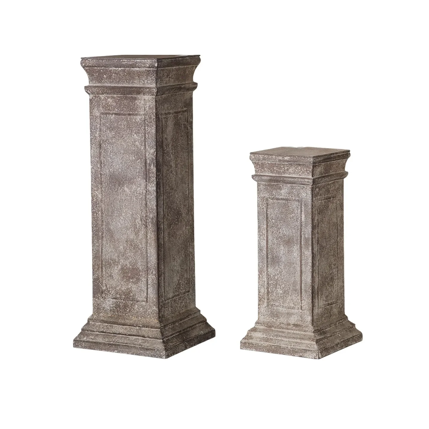 American retro old Roman column ornament garden courtyard balcony decoration pillar base flower stand wrought iron