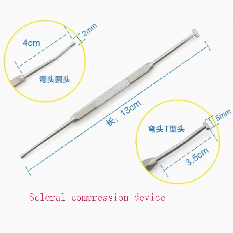 안과 현미경 장비, 공막 압축 장치, 티타늄 합금 이중 헤드 공막 로케이터, 구멍 스트레이트 헤드