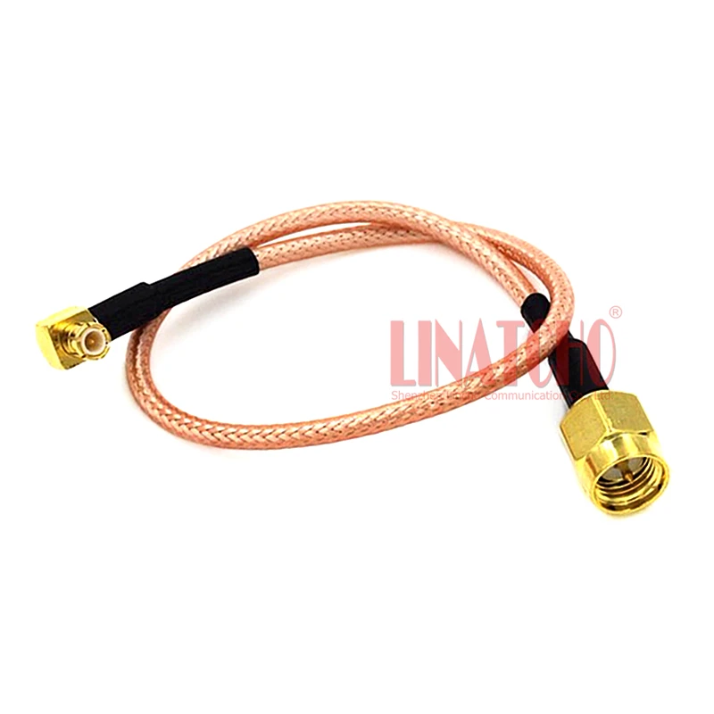 15CM Coaxial RG316 Pigtail Right Angle MCX Male to SMA Male Jumper Cable