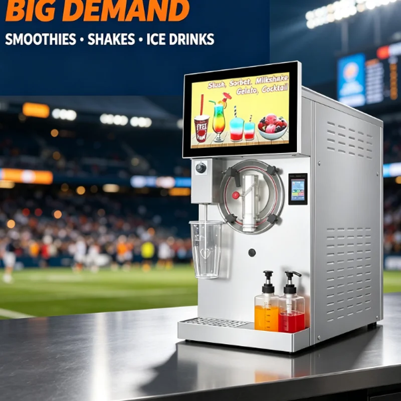Fully Automatic Ice Cream Machine Vertical Milkshake Margarita Machine Commercial Cold Drink Machine