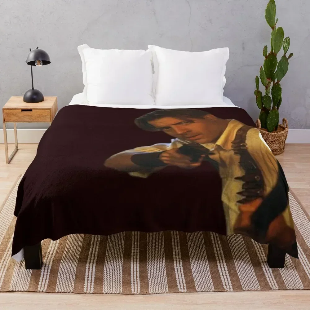 

Brendan Fraser Throw Blanket Blankets For Bed Personalized Gift Soft Plush Plaid for winter Blankets