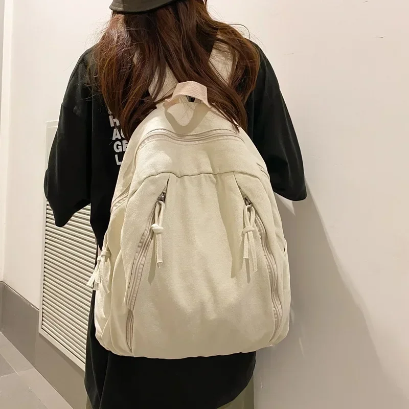 Women Men Backpack Large High School Student Bagpack Japanese Canvas Laptop Backpacks for School Teenagers 2023 Travel Book bags