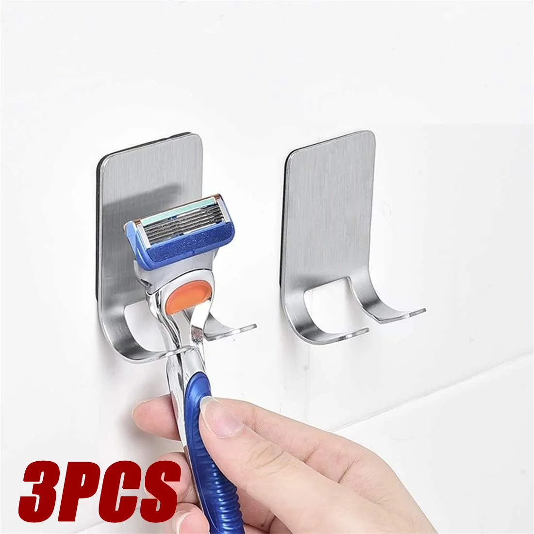 

Punch-free Razor Holder Storage Hook Wall Adhesive Men Shaving Shaver Holder Shelf Razor Rack Bathroom Accessories Organization