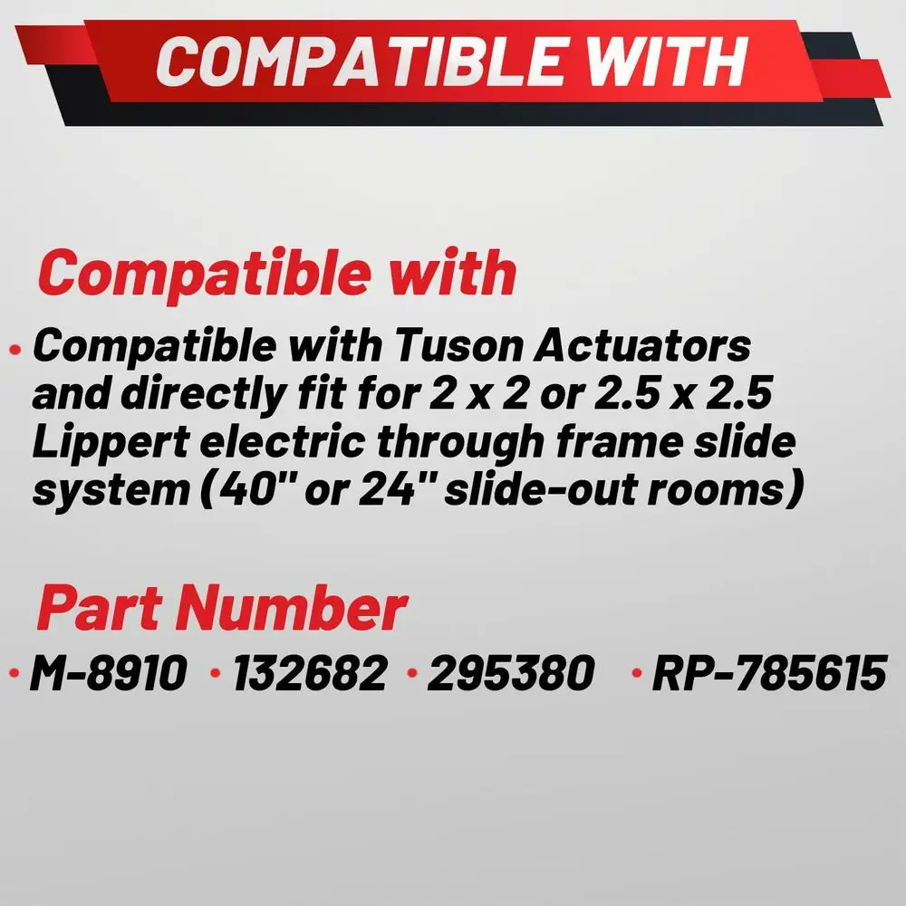RP-785615 M-8910 132682 295380 محرك منزلق RV مطور بنسبة 18:1 30 أمبير 12 فولت