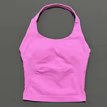 Performance Tank Tops Halters Strappy Seamless Workout Women - Blossom Pink